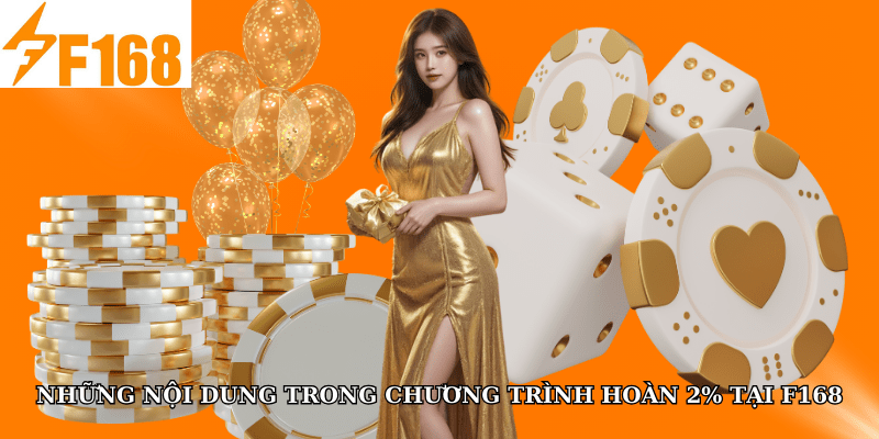 Mỗi Giao Dịch Cược Từ 1 Triệu Được Hoàn 2% Tại F168 4 Những nội dung trong chương trình hoàn 2% tại F168